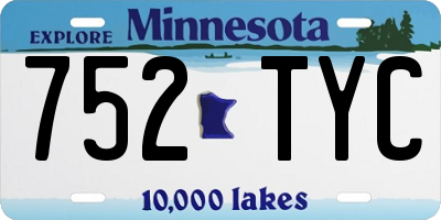 MN license plate 752TYC