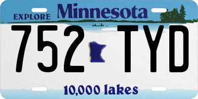 MN license plate 752TYD