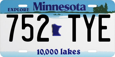 MN license plate 752TYE