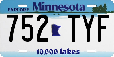 MN license plate 752TYF