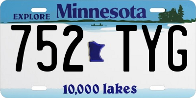 MN license plate 752TYG