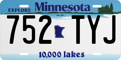 MN license plate 752TYJ