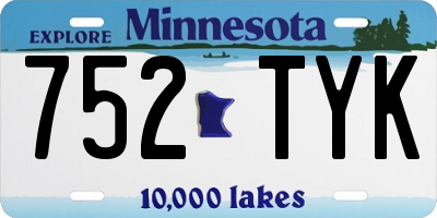 MN license plate 752TYK