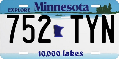MN license plate 752TYN