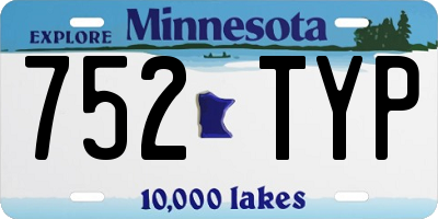 MN license plate 752TYP