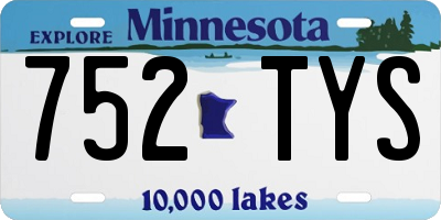 MN license plate 752TYS
