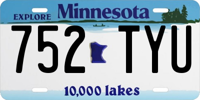 MN license plate 752TYU