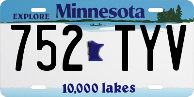 MN license plate 752TYV