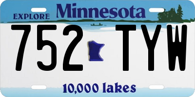 MN license plate 752TYW
