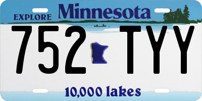 MN license plate 752TYY