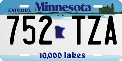 MN license plate 752TZA