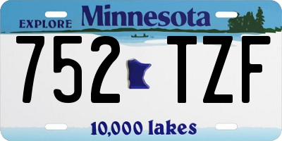 MN license plate 752TZF