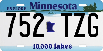 MN license plate 752TZG
