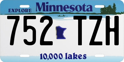 MN license plate 752TZH