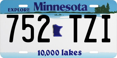 MN license plate 752TZI