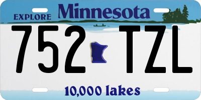MN license plate 752TZL