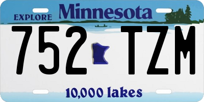 MN license plate 752TZM