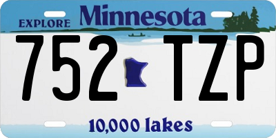 MN license plate 752TZP