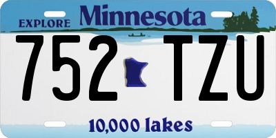 MN license plate 752TZU