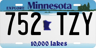 MN license plate 752TZY