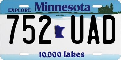 MN license plate 752UAD