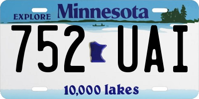 MN license plate 752UAI