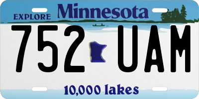 MN license plate 752UAM