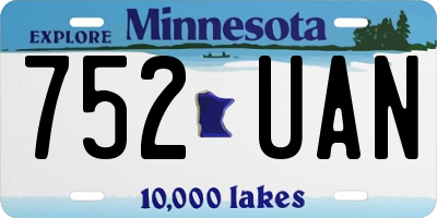 MN license plate 752UAN