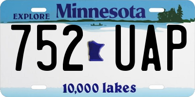 MN license plate 752UAP