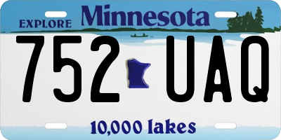 MN license plate 752UAQ