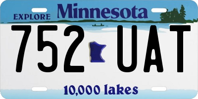 MN license plate 752UAT