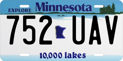 MN license plate 752UAV