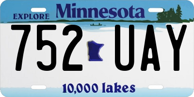 MN license plate 752UAY