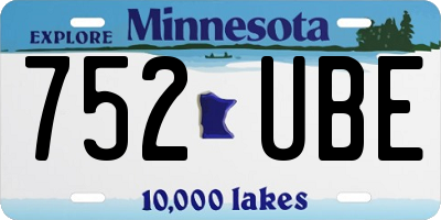 MN license plate 752UBE