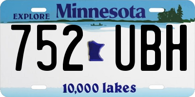 MN license plate 752UBH