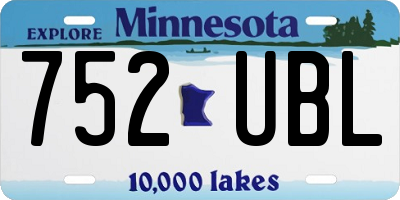 MN license plate 752UBL