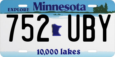 MN license plate 752UBY