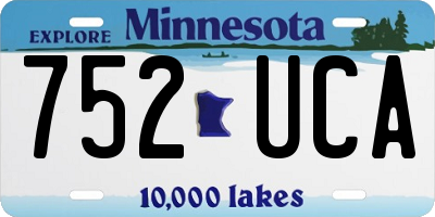 MN license plate 752UCA