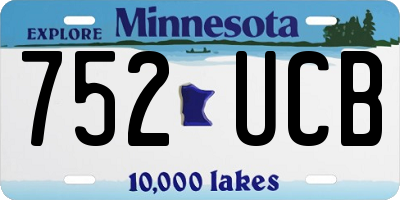 MN license plate 752UCB