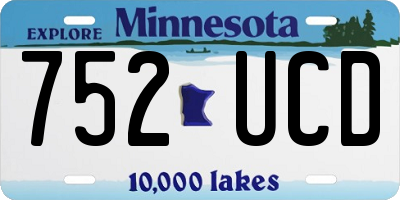 MN license plate 752UCD