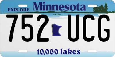 MN license plate 752UCG