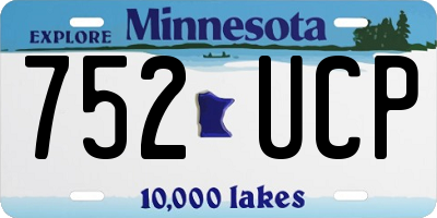 MN license plate 752UCP