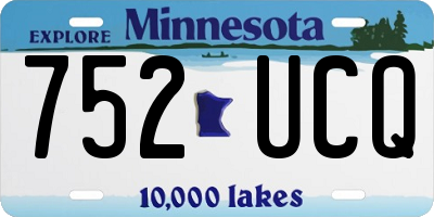 MN license plate 752UCQ