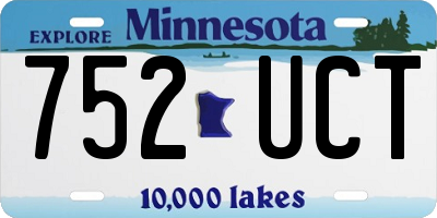 MN license plate 752UCT