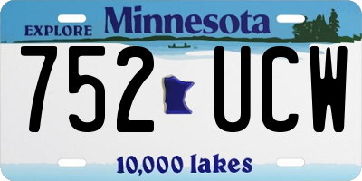 MN license plate 752UCW