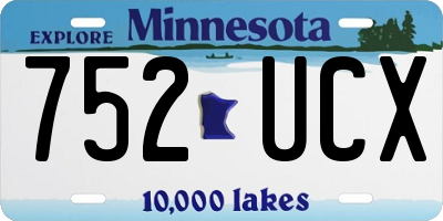 MN license plate 752UCX