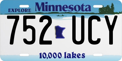 MN license plate 752UCY