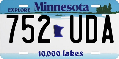 MN license plate 752UDA