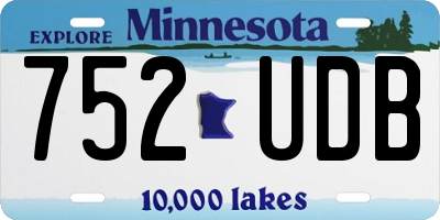 MN license plate 752UDB