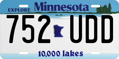 MN license plate 752UDD